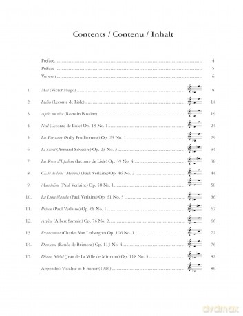 Gabriel Fauré Centenary Songbook (Medium Voice and Piano) (EP20002) - Gabriel Faur [KSIĄŻKA]