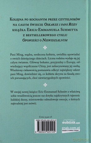 Tajemnica Pani Ming - Eric-Emmanuel Schmitt [KSIĄŻKA]