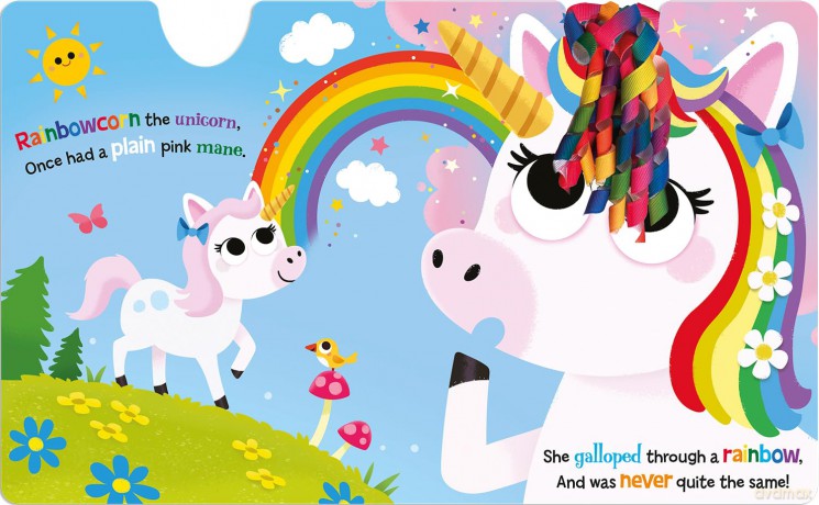 Hairy-tales Rainbowcorn (Hairy-tales Ribbon Bow Board Books) - Lou Treleaven [KSIĄŻKA]