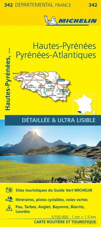 Hautes-Pyrenees Pyrenees-Atlantiques - Michelin Local Map 342: Map - Michelin