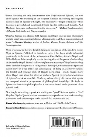 Hegel or Spinoza - Pierre Macherey [KSIĄŻKA]