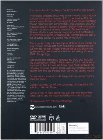 Robbie Williams: The Robbie Williams Show (digipack) [DVD]