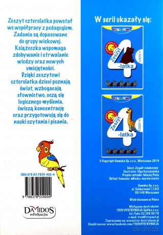 Zeszyt 4-Latka Część 1 [KSIĄŻKA]