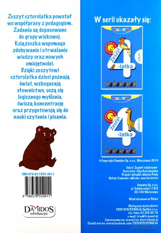 Zeszyt 4-Latka Część 2 [KSIĄŻKA]