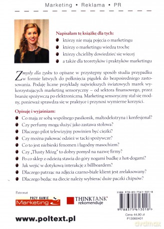 Zmysły Dla Zysku Marketing Sensoryczny W Praktyce - Iwona Skowronek [KSIĄŻKA]