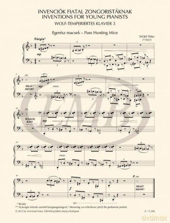Inventions for Young Pianists Wolf-temperiertes Klavier 3 - Peter Wolf [KSIĄŻKA]