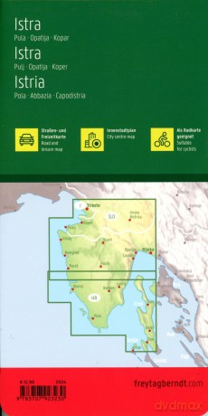 Istria Road and Leisure Map - Pula - Opatija - Koper - Freytag Berndt