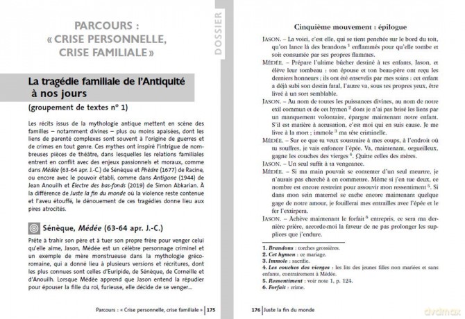 Juste la fin du monde: PROGRAMME NOUVEAU BAC 2021 1ere - Parcours "Crise personnelle, crise familiale" - Jean-Luc Lagarce [KSIĄŻKA]