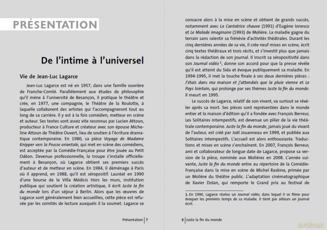 Juste la fin du monde: PROGRAMME NOUVEAU BAC 2021 1ere - Parcours "Crise personnelle, crise familiale" - Jean-Luc Lagarce [KSIĄŻKA]