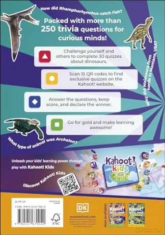 Kahoot! Quiz Time Dinosaurs: Test Yourself Challenge Your Friends - Dk [KSIĄŻKA]