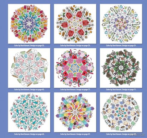 Kawaii Mandala Coloring Book: 32 Super Cute Designs that Bring Joy and Happiness - Dani Banani [KSIĄŻKA]