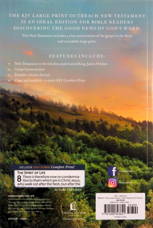 KJV Large Print Outreach New Testament Bible, Scenic Softcover, Comfort Print: King James Version Outreach New Testament, Comfort Print [KSIĄŻKA]
