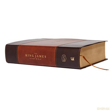 KJV, The King James Study Bible, Leathersoft, Brown, Red Letter, Full-Color Edition: Holy Bible, King James Version [KSIĄŻKA]