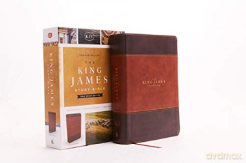 KJV, The King James Study Bible, Leathersoft, Brown, Red Letter, Full-Color Edition: Holy Bible, King James Version [KSIĄŻKA]