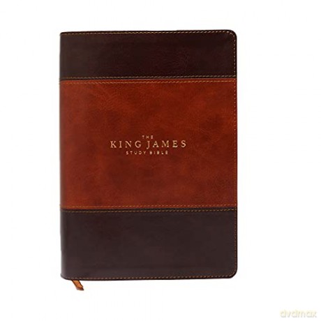 KJV, The King James Study Bible, Leathersoft, Brown, Red Letter, Full-Color Edition: Holy Bible, King James Version [KSIĄŻKA]
