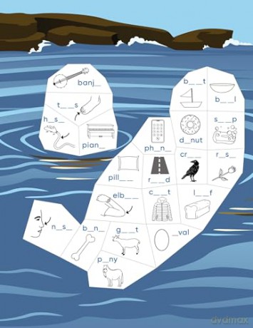Learn by Sticker: More Phonics: Use Phonics to Create 10 Sea Animals!: 3 [KSIĄŻKA]