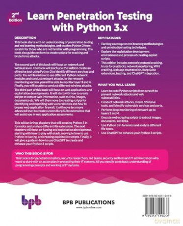 Learn Penetration Testing with Python 3.x: An ethical hacker's blueprint for offensive security - 2nd Edition - Yehia Elghaly [KSIĄŻKA]