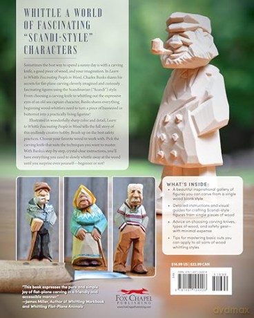 Learn to Whittle Fascinating People in Wood: Make Hundreds of Different Expressions with One Knife - Charles Banks [KSIĄŻKA]