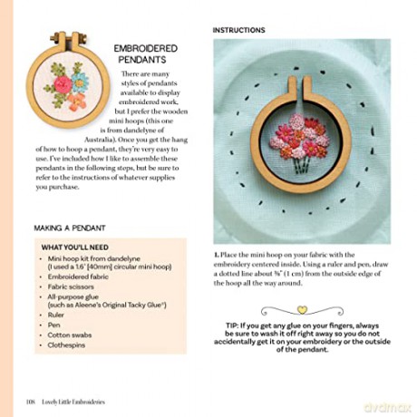 Lovely Little Embroideries: 19 Dimensional Flower Bouquet Designs for Hand Stitching (Landauer) How to Create Floral Embroidery Hoops, Pendants, Sachets, Accessories, Ornaments, and More - Stackhouse B [KSIĄŻKA]