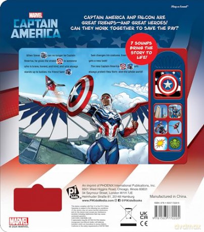 Marvel Captain America: Time to Fly Sound Book - Pi Kids [KSIĄŻKA]