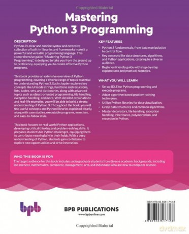 Mastering Python 3 Programming: Ultimate guide to learn Python coding fundamentals and real-world applications (English Edition) - Subburaj Ramasamy [KSIĄŻKA]