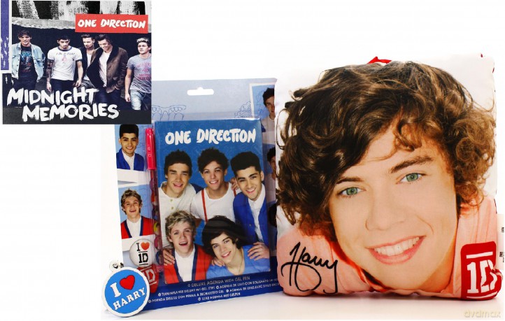 One Direction: Midnight Memories + Harry: Poduszka + Brelok + Notatnik z Długopisem Żelowym Pakiet [CD]+[3xGADŻET]