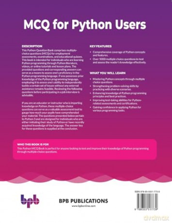 MCQ for Python Users: Get ready for computer science examinations with 5000+ Python MCQ (English Edition) - Dr. Brijes Bakariya [KSIĄŻKA]
