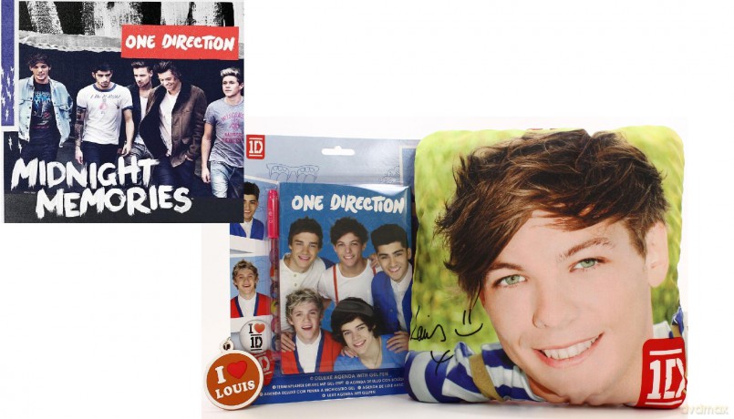 One Direction: Midnight Memories + Louis: Poduszka + Brelok + Notatnik z Długopisem Żelowym Pakiet [CD]+[3xGADŻET]