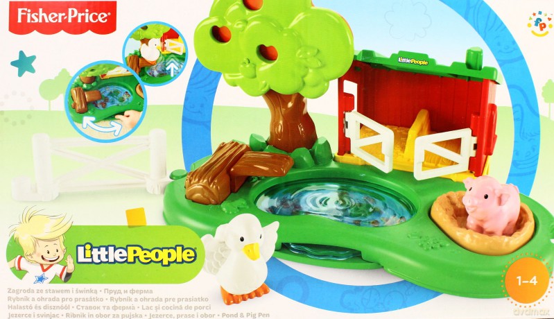 FISHER PRICE LITTLE PEOPLE ZAGRODA DLA ŚWINEK I STAW Y8199 WB2 [ZABAWKA]