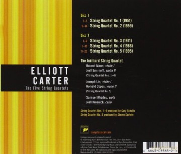 Juilliard String Quartet: Elliott Carter: The Five String Quartets [2CD]
