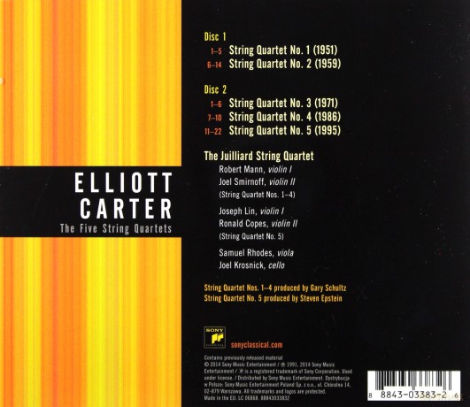 Juilliard String Quartet: Elliott Carter: The Five String Quartets [2CD]