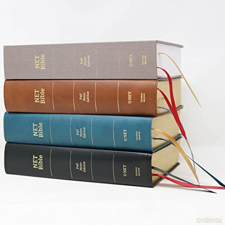 NET Bible, Full-notes Edition, Cloth over Board, Gray, Comfort Print: Holy Bible [KSIĄŻKA]