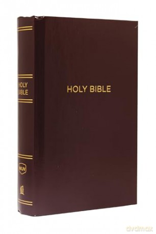 NKJV, Pew Bible, Large Print, Hardcover, Burgundy, Red Letter, Comfort Print: Holy Bible, New King James Version [KSIĄŻKA]