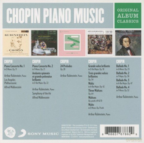 Arthur Rubinstein: Arthur Rubinstein Plays Chopin - Original Album Classics [5CD]