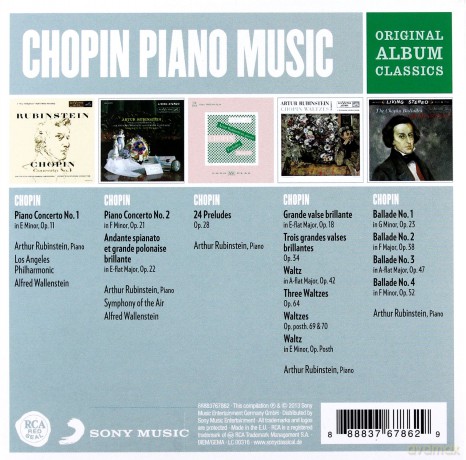 Arthur Rubinstein: Arthur Rubinstein Plays Chopin - Original Album Classics [5CD]