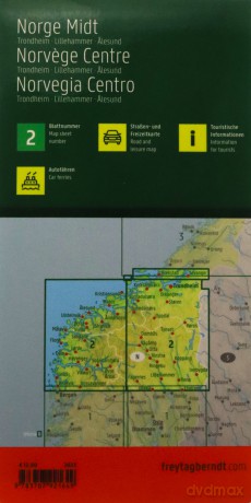 Norway Central: Trondheim, Lillehammer, Alesund (F&B Wegenkaarten)