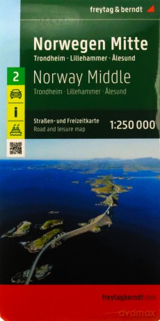 Norway Central: Trondheim, Lillehammer, Alesund (F&B Wegenkaarten)