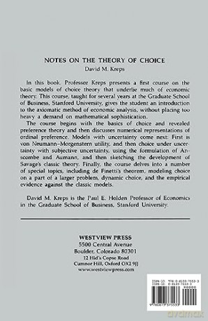 Notes On The Theory Of Choice (Underground Classics in Economics) - David M. Kreps [KSIĄŻKA]
