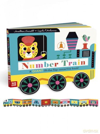 Number Train: A Giant Lift-The-Flap Concertina Book! - Jonathan Emmett [KSIĄŻKA]