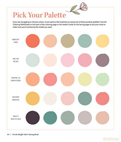On the Bright Side Coloring Book: Floral Patterns to Help You Relax, Unwind, and Focus on the Good: 2 (On the Bright Side, 1) - Elyse Burns [KSIĄŻKA]