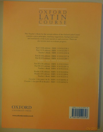 Oxford Latin Course:: Part II: Teacher's Book - M G Balme [KSIĄŻKA]