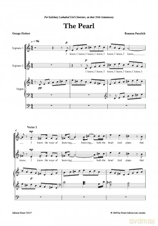 Panufnik: The Pearl (Upper Voice Choir and Organ) (EP73517) - Roxanna Panufnik [KSIĄŻKA]