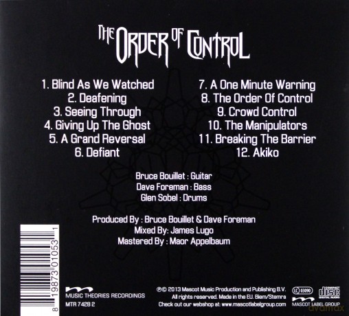Bruce Bouillet: The Order Of Control (digipack) [CD]
