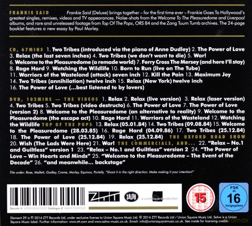 Frankie Goes To Hollywood: Frankie Said The Very Best Of (digipack) [CD]+[DVD]