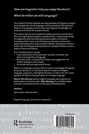 Patterns in Language: An introduction to language and literary style: Stylistics for Students of Language and Literature (Interface) - Joanna Thornborrow [KSIĄŻKA]