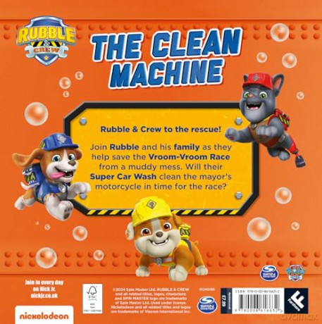 PAW PATROL: The Clean Machine: Discover a world of excitement and teamwork with Rubble and Crew in this illustrated picture book. [KSIĄŻKA]