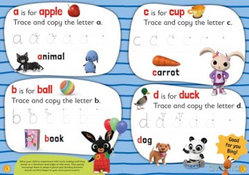 Play and Learn with Bing Alphabet: Bing-themed educational activity book for pre-schoolers learning about letters. [KSIĄŻKA]