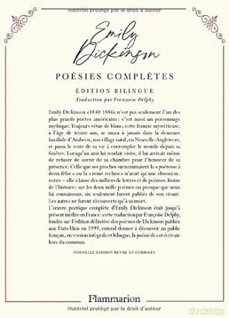 Poésies completes: Édition bilingue - Emily Dickinson [KSIĄŻKA]
