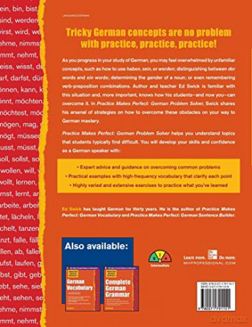 Practice Makes Perfect German Problem Solver: With 130 Exercises (NTC FOREIGN LANGUAGE) - Ed Swick [KSIĄŻKA]