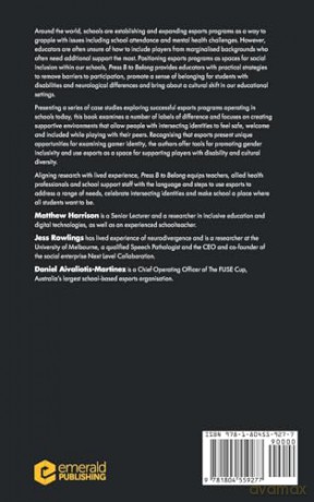 Press B to Belong: Using Esports to Promote Inclusive School Communities (Emerald Points) - Matthew Harrison [KSIĄŻKA]